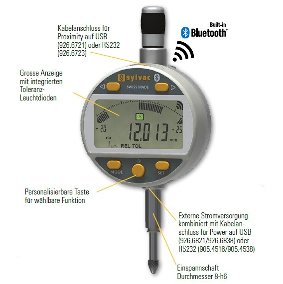 Digitale Messuhr Bluetooth Studenroth Pr Zisionstechnik Gmbh